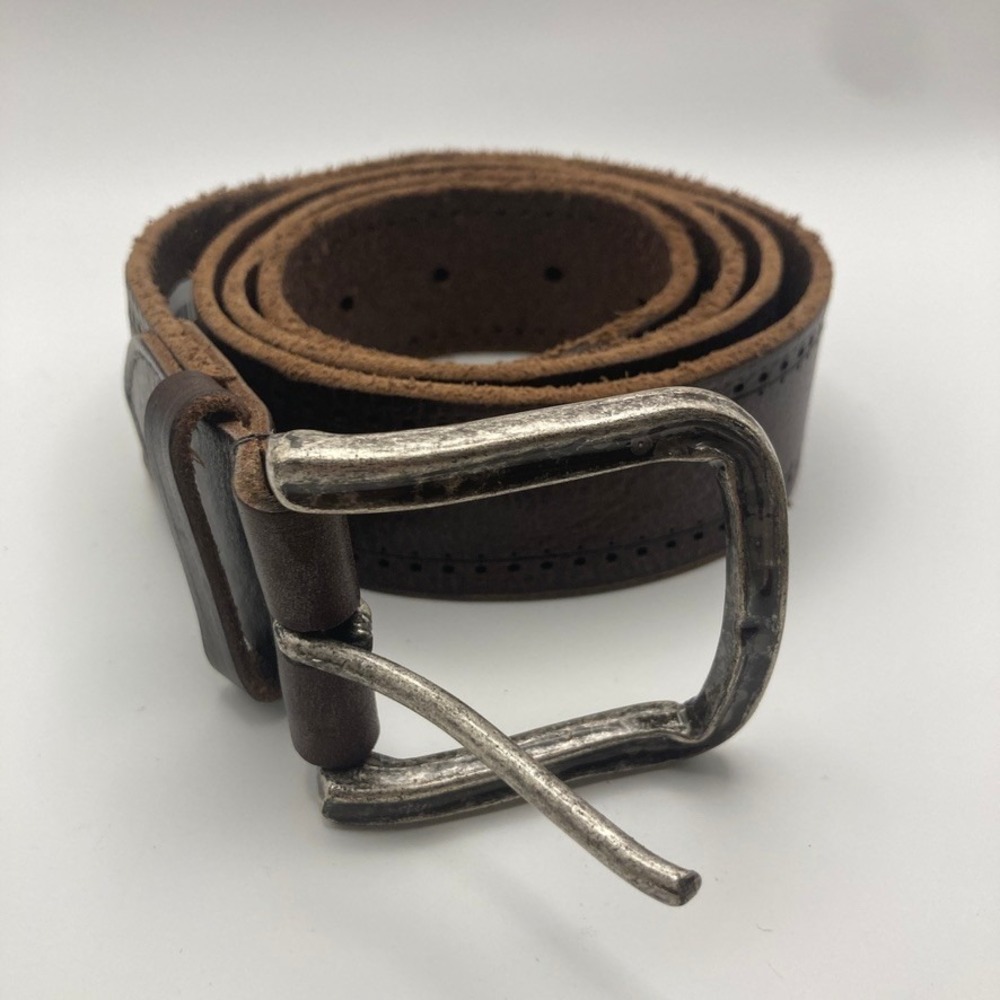 Johnston & Murphy Men's Classic‎ Casual Leather Belt 42 Brown Made in Italy